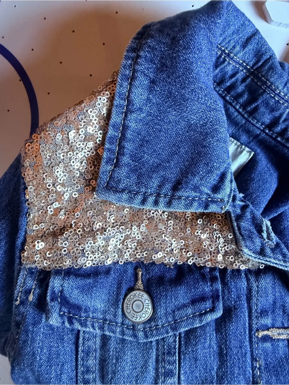 Sequin Jean Jacket